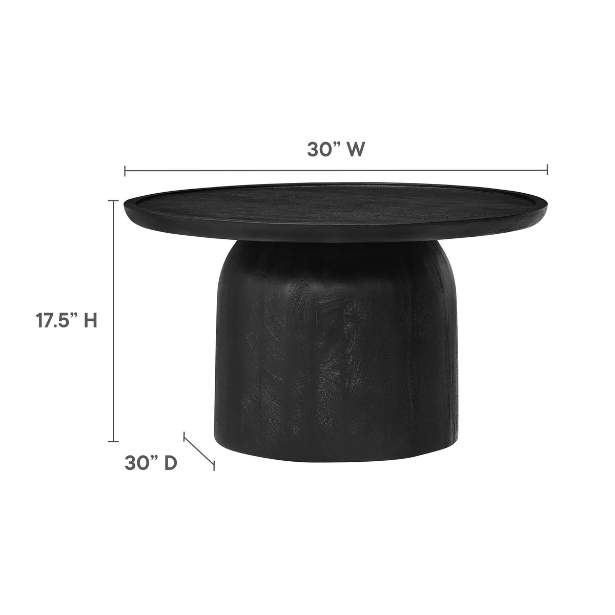 Holloway 30" Round Wood Coffee Table by Modway