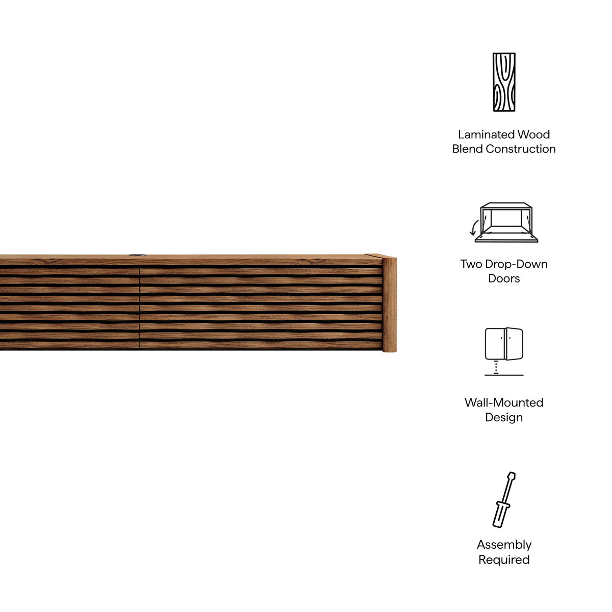 Emric Wave 71" Wall-Mounted TV Cabinet by Modway