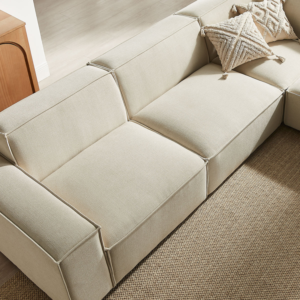 Restore 5-Piece Performance Fabric Upholstered Modular L-Shaped Sofa by Modway