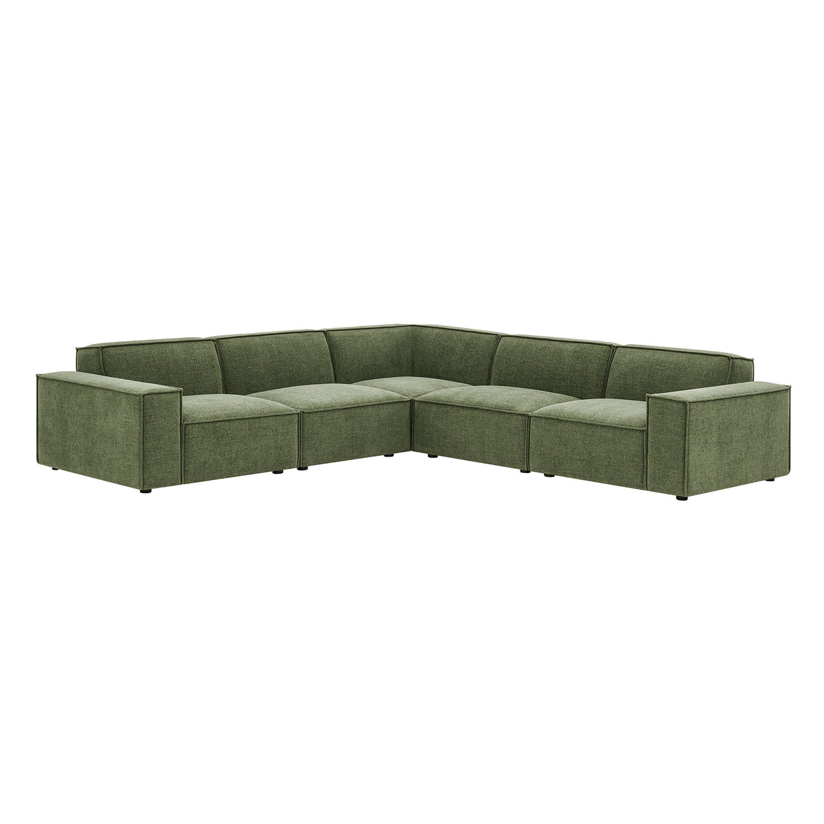 Restore 5-Piece Performance Fabric Upholstered Modular L-Shaped Sofa by Modway