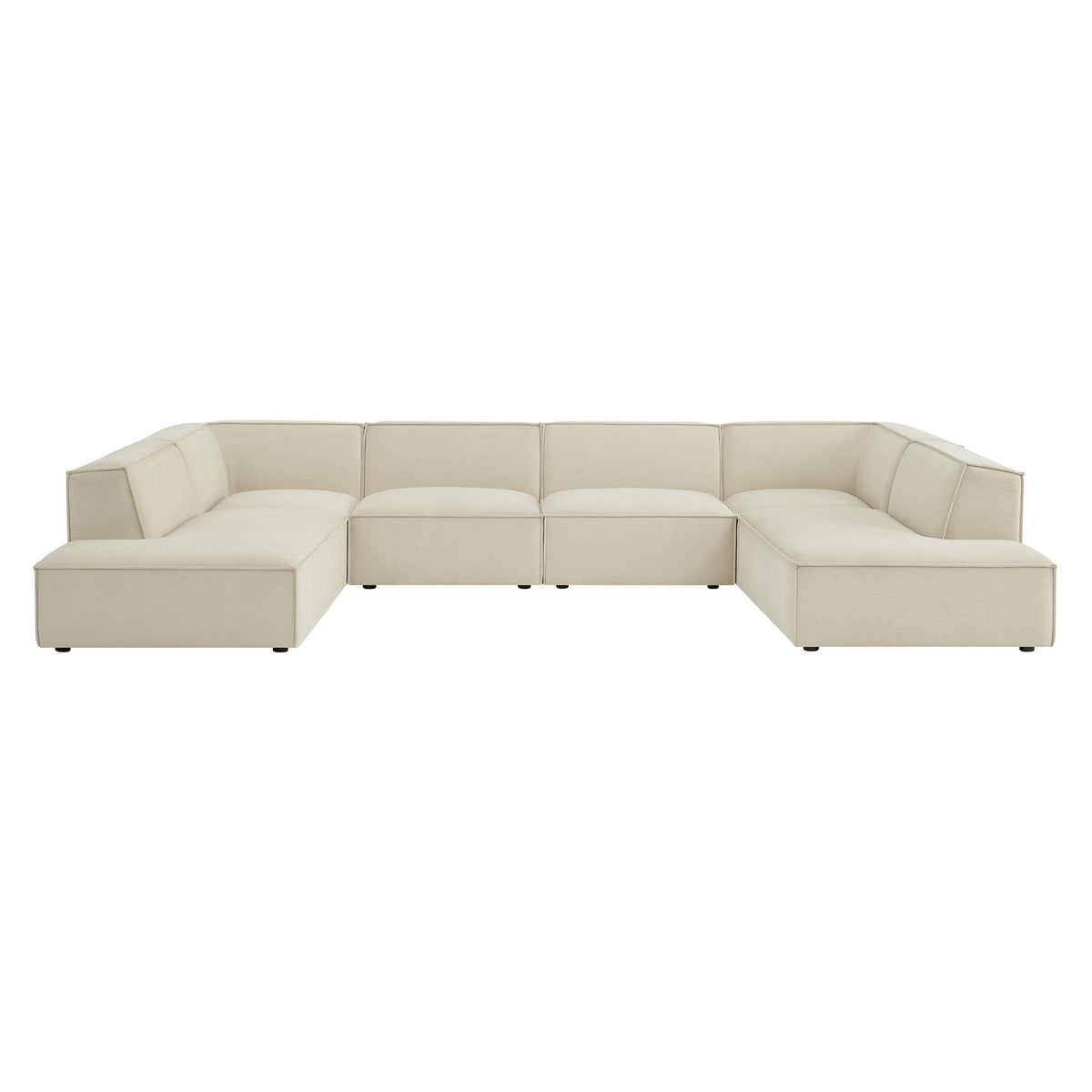 Restore 6-Piece Performance Fabric Upholstered U-Shaped Sectional Sofa by Modway