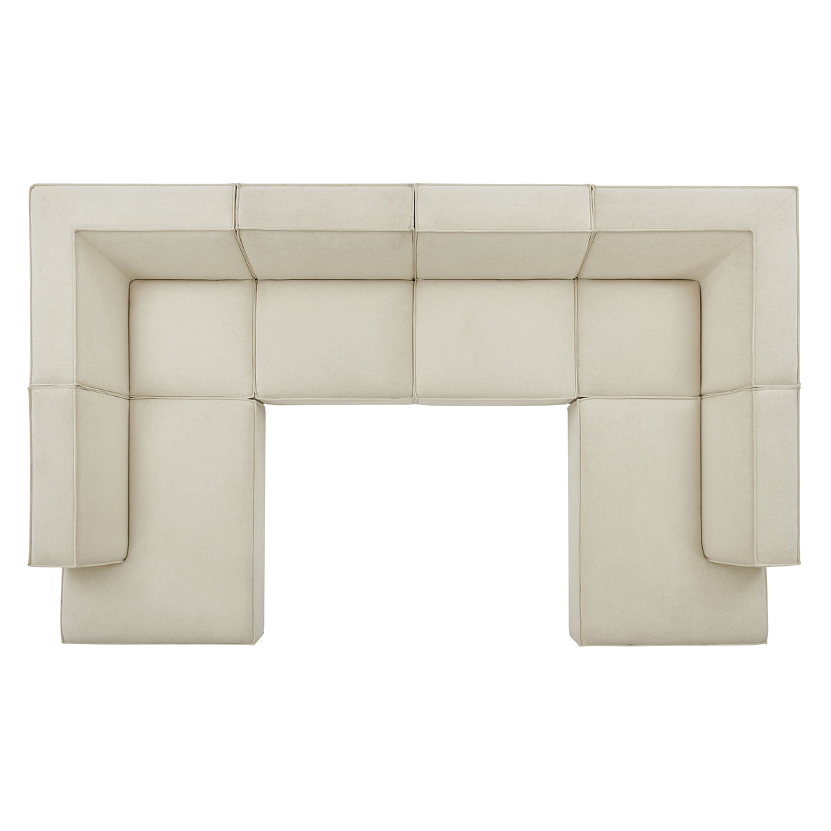 Restore 6-Piece Performance Fabric Upholstered U-Shaped Sectional Sofa by Modway