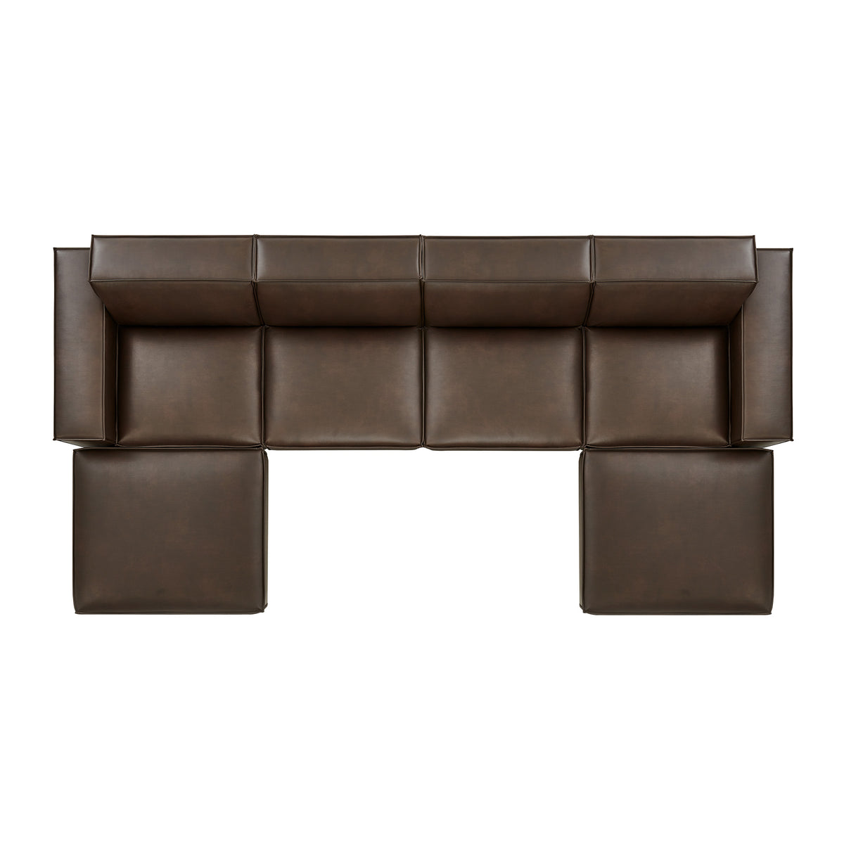Restore 6-Piece Vegan Leather Modular Sectional Sofa by Modway