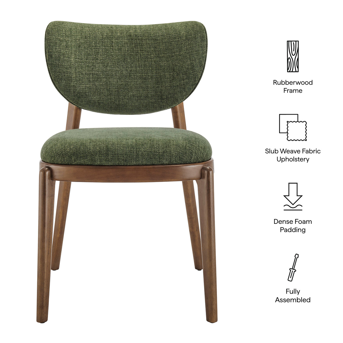 Fenwick Fabric Dining Chairs Set of 2 by Modway