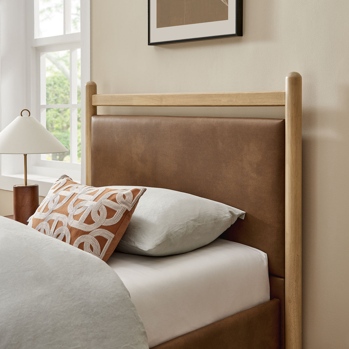 Ginny Vegan Leather Platform Bed Frame by Modway