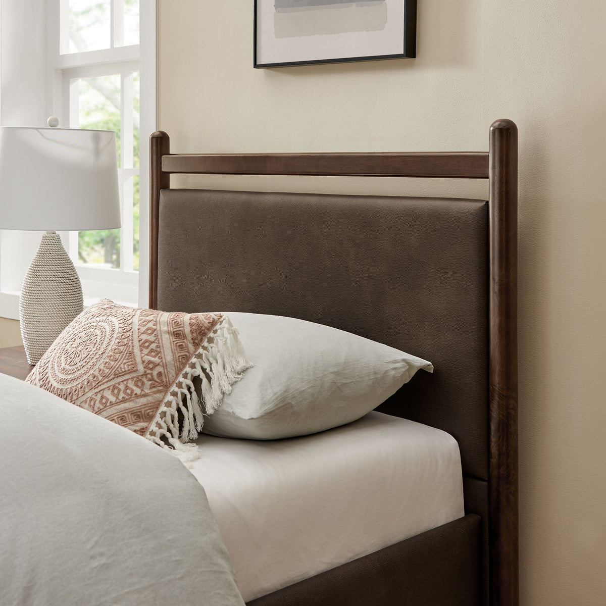 Ginny Vegan Leather Platform Bed Frame by Modway