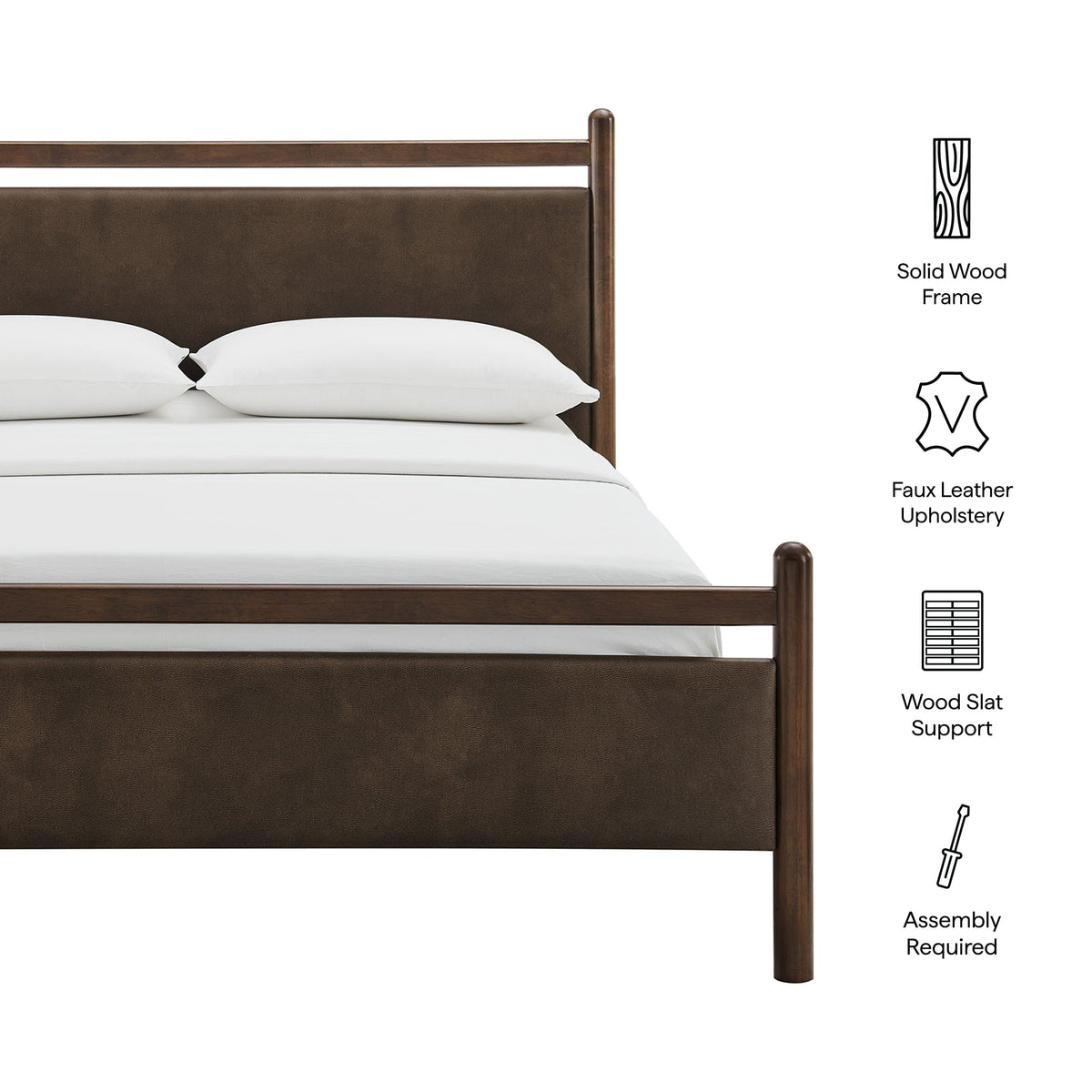 Ginny Vegan Leather Platform Bed Frame by Modway
