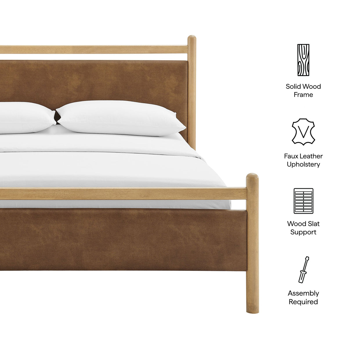 Ginny Vegan Leather Platform Bed Frame by Modway