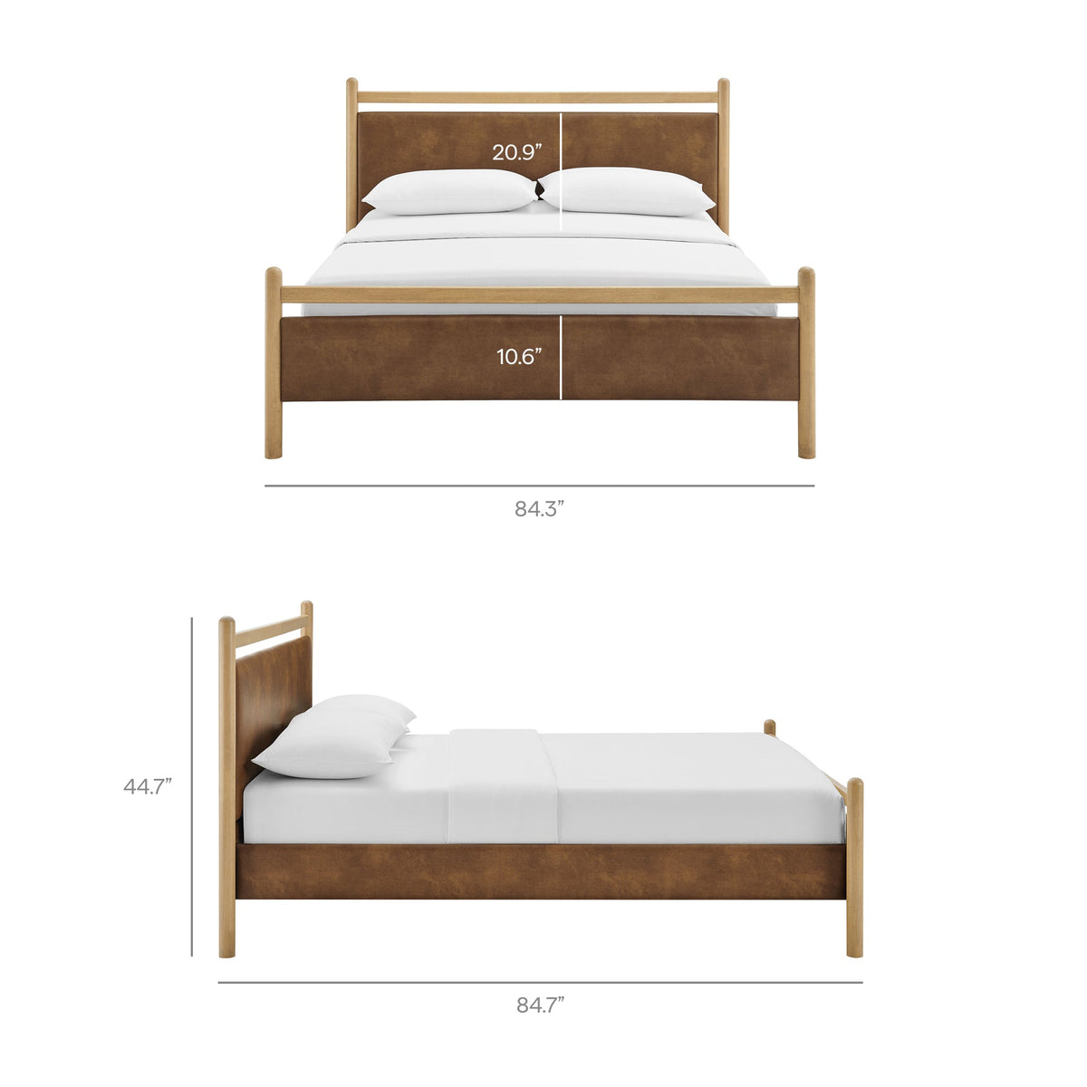 Ginny Vegan Leather Platform Bed Frame by Modway