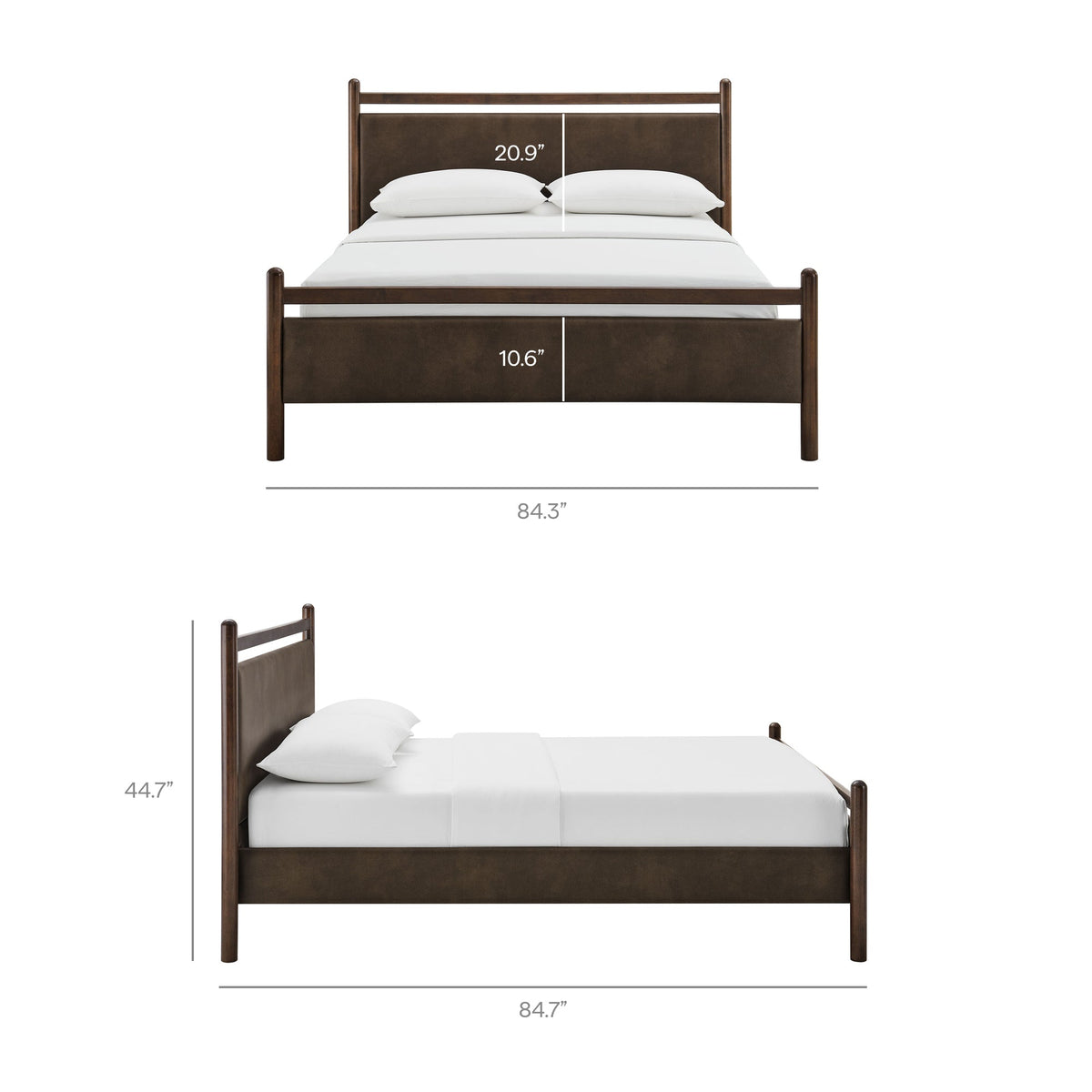Ginny Vegan Leather Platform Bed Frame by Modway
